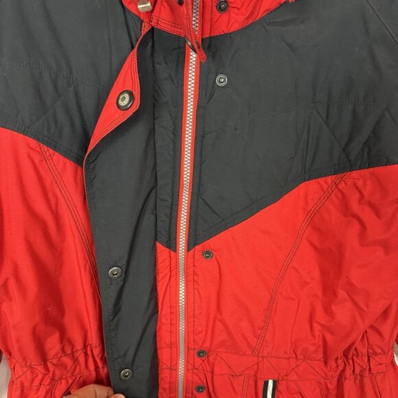 VTG Obermeyer Womens Ski Jacket Thermolite 90s Cinch Waist Hood Winter Sports 10 - Picture 3 of 14